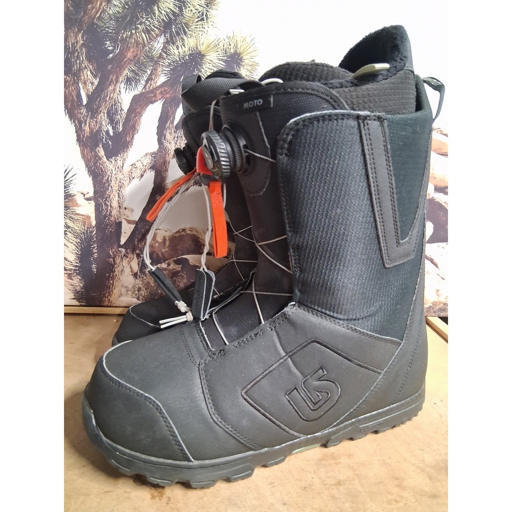 Burton Moto BOA Snowboard Boots Black Mens Size 12 Imprint 1+ Liner